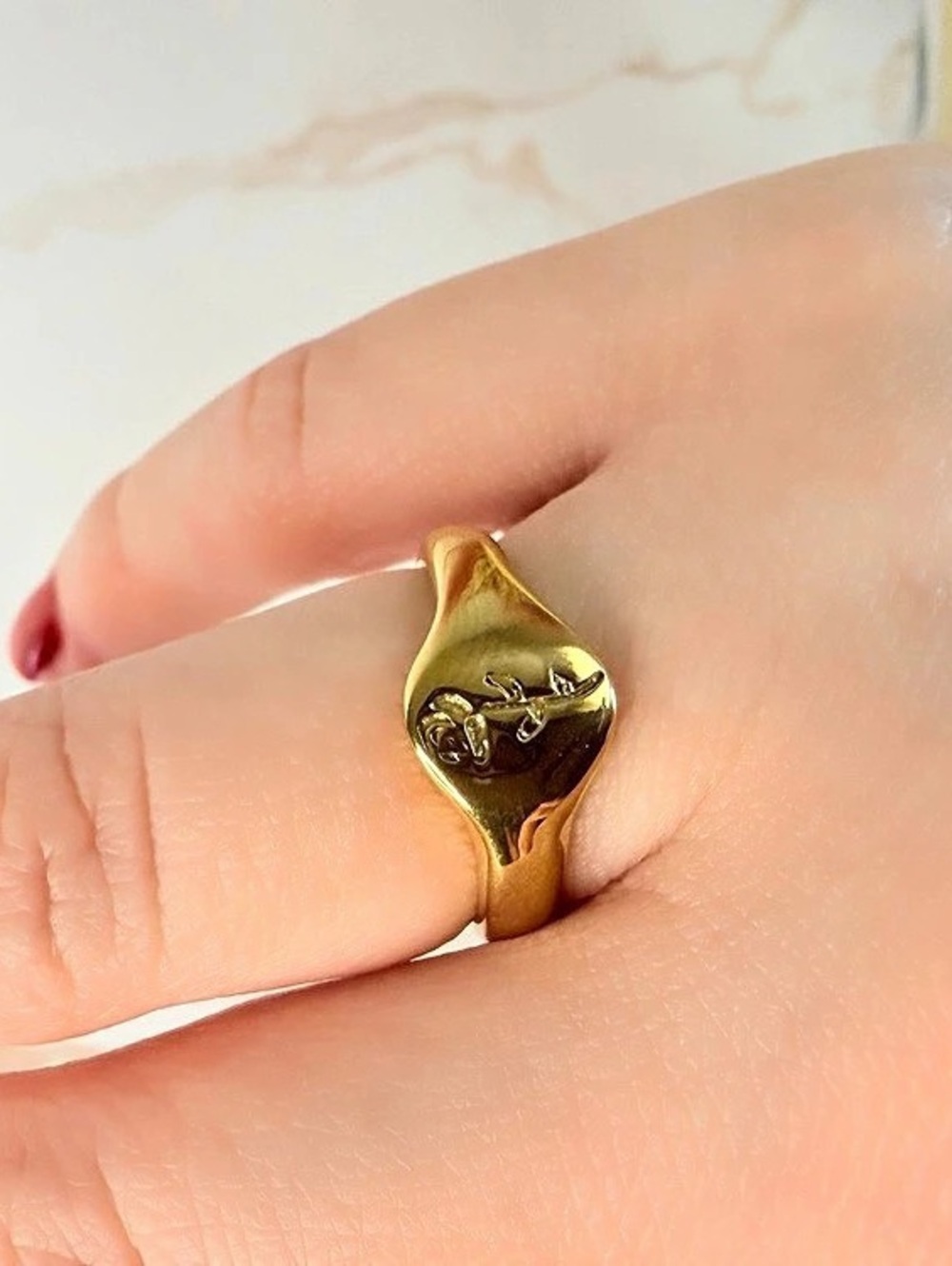 Stainless Steel | Tarnish Free - Minimalist Rose Ring